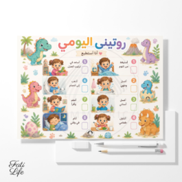 لوحة متابعة روتين الطفل ثيم داينصور